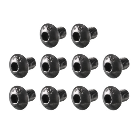Vis Hexagonale en Acier Alliage M5x8mm - 100pcs Bouton Tête Noir