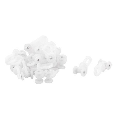 20 Rouleaux Glisseurs pour Tringles à Rideaux - Installation Facile