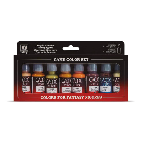 Peinture Acrylique Vallejo Game Color - Teintes Peau Mat 18 ml