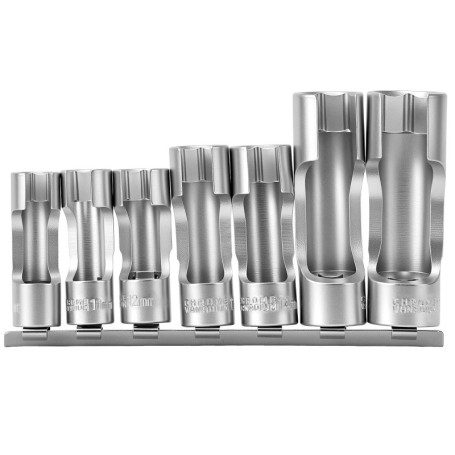 Jeu de douilles fendues QWORK 3/8" - 7 pièces de 10 à 19 mm