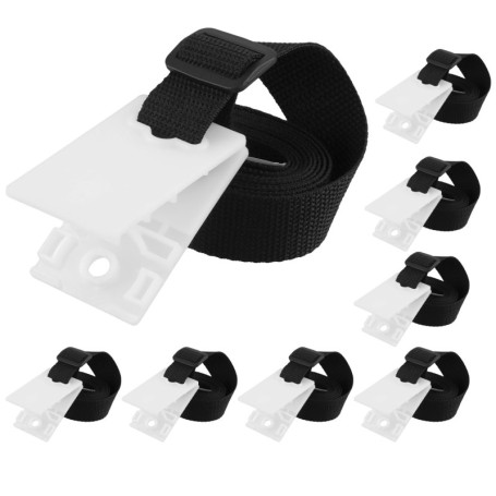 Pack de 8 Sangles et Clips QWORK pour Couvertures de Piscine