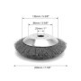 Brosse Métallique QWORK pour Débroussailleuse - 200 mm