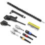 QWORK Jeu de 20 Outils de Vissage avec Renvoi d'Angle et Adaptateurs