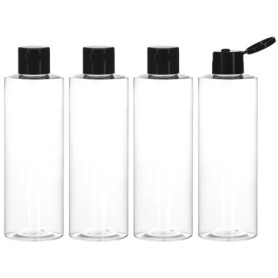 QWORK Flacons de Voyage 250ML - Set de 4 avec Couvercle Rabattable pour Cosmétiques