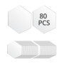 QWORK Plaques Acryliques Hexagonales - 80 Pièces pour Mariages et Fêtes