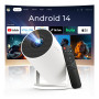 Vidéoprojecteur avec Wi-FI 6 & Bluetooth 5.4, Apps intégrées Supporte 1080P 4K Full HD Mini Video Projecteur, Android 14, Auto K