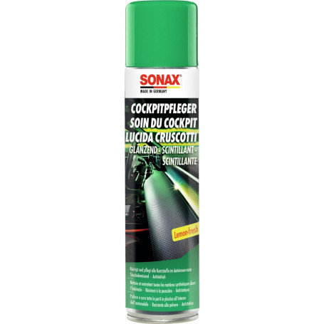 SONAX Soin du Cockpit Scintillant 400 ML - Nettoyant Plastiques Intérieurs