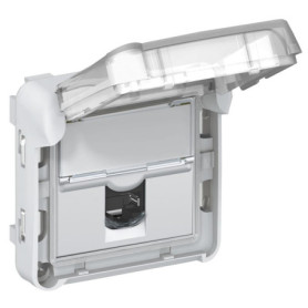 Prise RJ45 Étanche Catégorie 6 FTP Legrand Plexo Composable - Gris