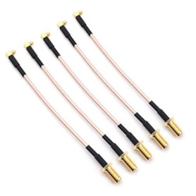 DollaTek Câble Coaxial SMA Mâle vers MMCX Mâle - 5 PCS 4 pouces RG316