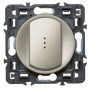 Interrupteur lumineux Céliane Soft Titane 10A - Legrand