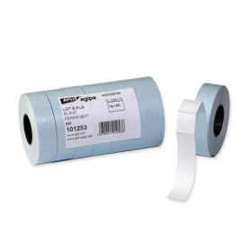 Apli Lot de 8 Rouleaux d'Étiquettes Autocollantes Rectangulaires 16 x 18 mm Blanc