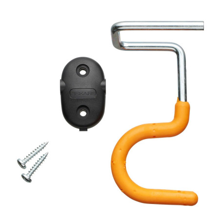 Crochets Muraux Fiskars en S pour Outils de Jardin - 3 Pièces en Acier Recyclé