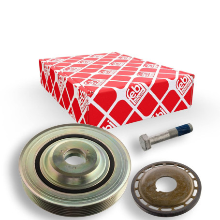 Jeu de poulies vilebrequin Febi bilstein 106476 avec vis et roue polaire