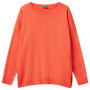 Pull Femme Orange à Col Dégagé - United Colors of Benetton