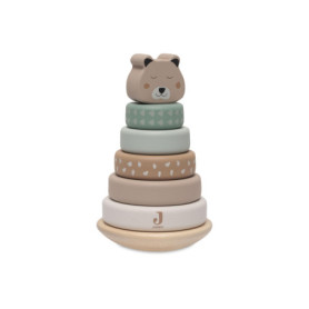 Tour Empilable en Bois Jungle Jambo avec Anneaux Colorés