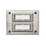 Bouton de Sonnette en Laiton Chromé avec Plaque Signalétique