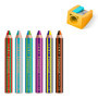 Crayons de coloriage Noris Junior Duo - 6 couleurs bicolores extra incassables