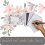 Lot de 60 cartes postales florales en aquarelle - TOPP