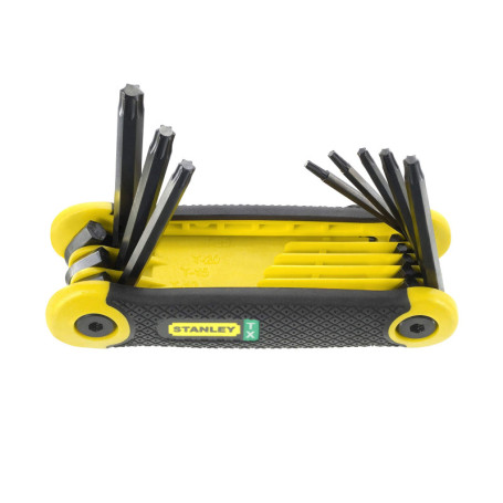 Jeu de clés Torx pliable Stanley 8 pièces - Outils de qualité