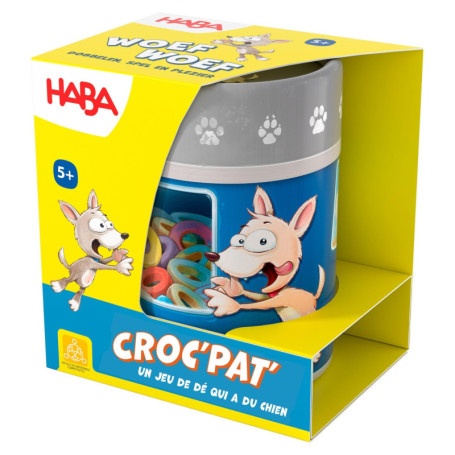 HABA Wow Wau – Jeu de dés Yatzy Amusant avec Chiens pour Enfants
