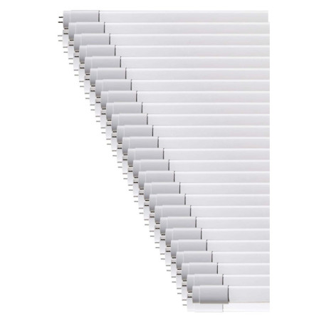 ZONE LED Lot de 25 Tubes Lumineux 60 cm - 10 W, Lumière Blanche 6400 K