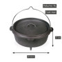 Cocotte en Fonte Barbecook Junko 9L - Accessoire Barbecue Noir