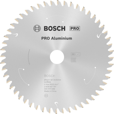 Lame de Scie Circulaire Bosch PRO Aluminium 160 mm - Coupe Précise et Efficace