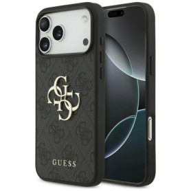 Coque iPhone 17 Pro Max Guess 4G Grand Logo - Noir