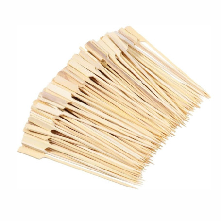 Lot de 100 Pics en Bambou 18 cm pour Brochettes et Cocktails