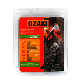Chaîne de Tronçonneuse Ozaki .325" - Jauge 1,6 mm - Profil Semi-Carré