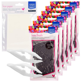 Kit de Perles à Repasser Noires Vaessen Creative - 6600 Pièces avec Accessoires