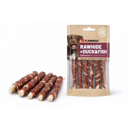 Bâtonnets R'Hide au Canard et Cabillaud pour Chiens - 6 Friandises Saines
