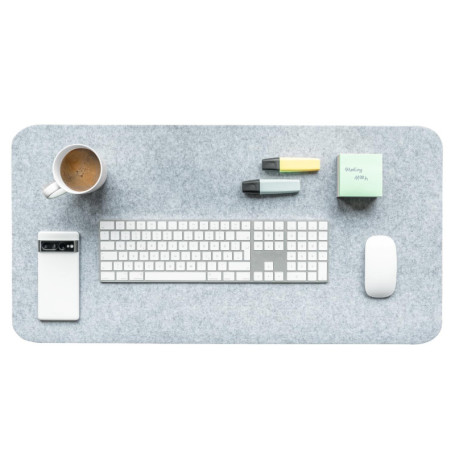 Tapis de Souris XXL en Feutre Antidérapant - Rubberneck - Gris Clair