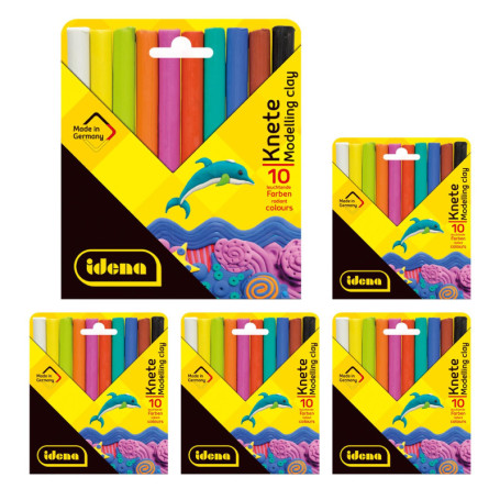 Set de Pâte à Modeler Idena - 50 Bâtons Multicolores pour Amusement Créatif