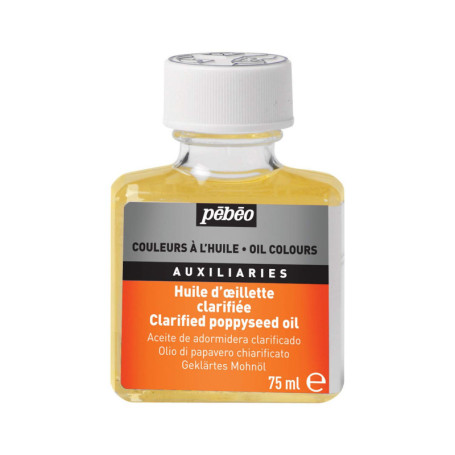 Huile d'Œillette Clarifiée 75 ML - Diluant pour Peinture à Huile