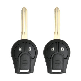 Coque de Clé Télécommande 2 Boutons pour Nissan Micra et Juke