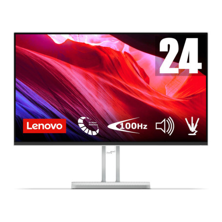 Lenovo L24i-4B - Écran 23,8'' FHD IPS 100 Hz - Design Moderne Gris