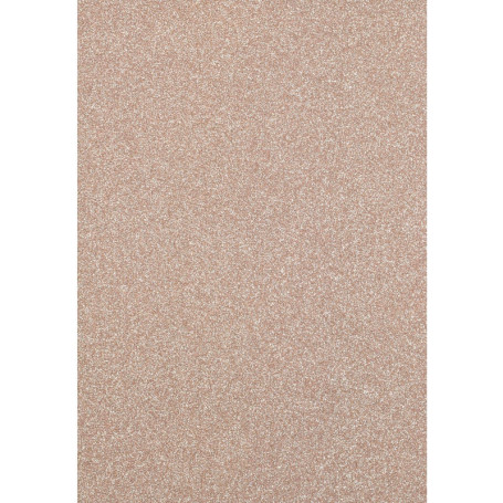 Lot de 5 Feuilles de Papier Cartonné Pailleté A4 Champagne - Florence