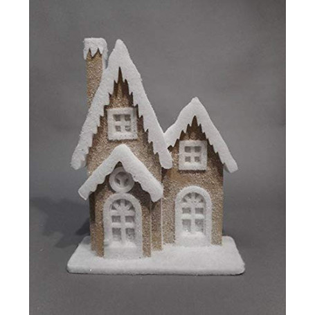 Ornement LED Multicolore en Jute pour Noël - Tabor CASA Ouatta 35x52 cm