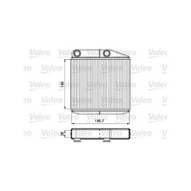 Radiateur de chauffage Valeo 811502 pour véhicules compatibles
