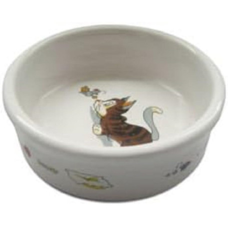 Mangeoire en Céramique Arquivet pour Chien et Chat - Design Élégant avec Motif de Chaton