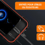Support Téléphone Moto Étanche avec Fixation Incassable - Compatible Smartphones jusqu'à 7,5"