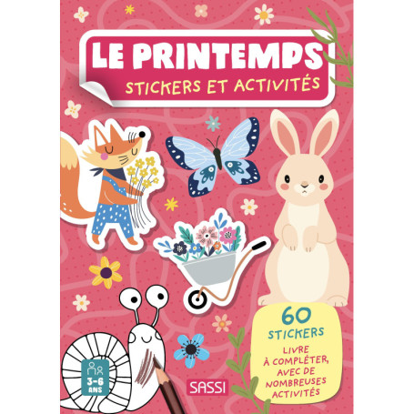 Le Printemps : Livre d'Activités et Stickers pour Enfants