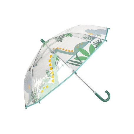 Parapluie Dino Rexi pour Enfant - Transparent et Multicolore avec Poignée Ergonomique