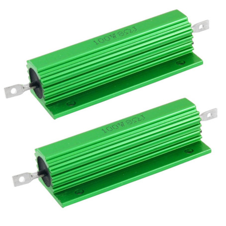 Lot de 2 Résistances Aluminium 100W 8 Ohm - Sourcing Map