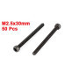 Lot de 50 Vis Hexagonales M2.5 x 30 en Acier Alliage 12.9
