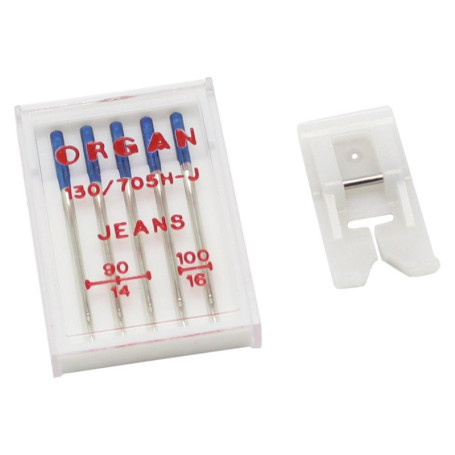 Kit d'Accessoires de Couture pour Jeans - Aiguilles et Pied de Biche Teflon