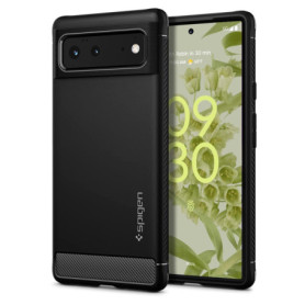 Coque Spigen Rugged Armor pour Google Pixel 6 - Protection Slim Noir Mat