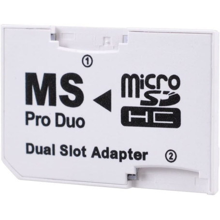 Adaptateur Micro SD vers Memory Stick Pro Duo pour PSP - Compatible jusqu'à 64 Go
