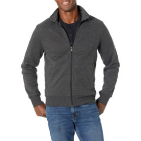 Sweat-shirt Zippé en Polaire à Col Montant pour Homme - Amazon Essentials